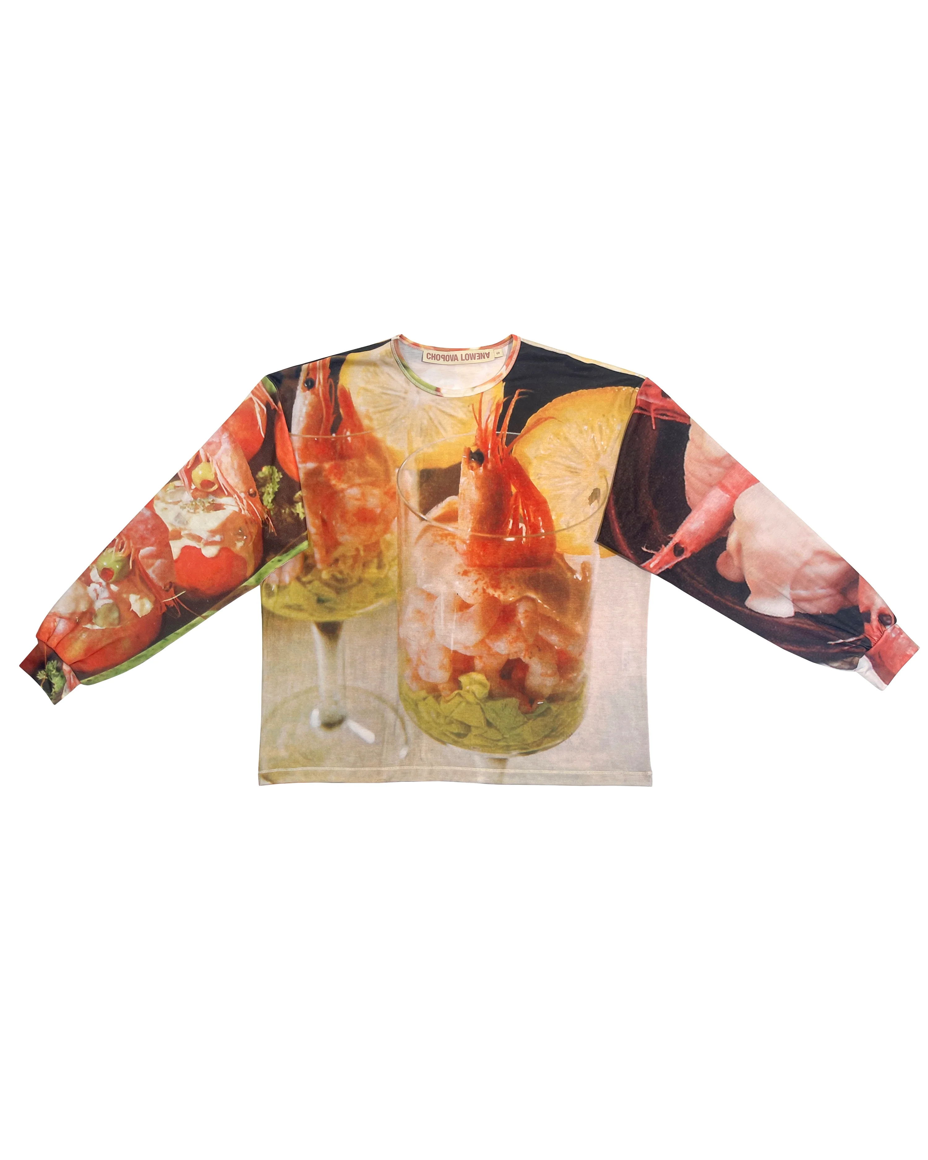 Shrimp Cocktail Oversized Jersey Top - Image 4