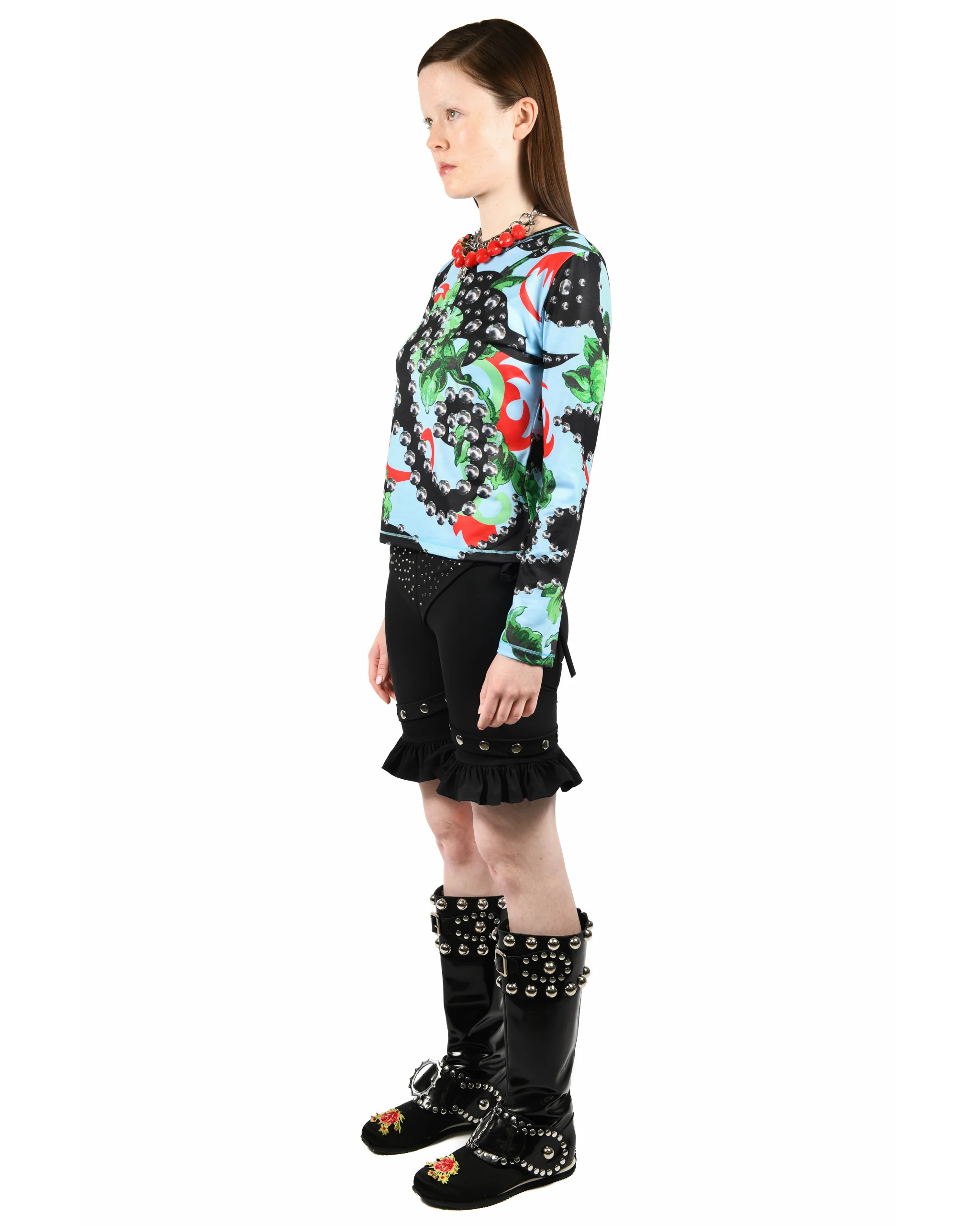 Spangle Tangle Fitted Jersey Top - Image 2