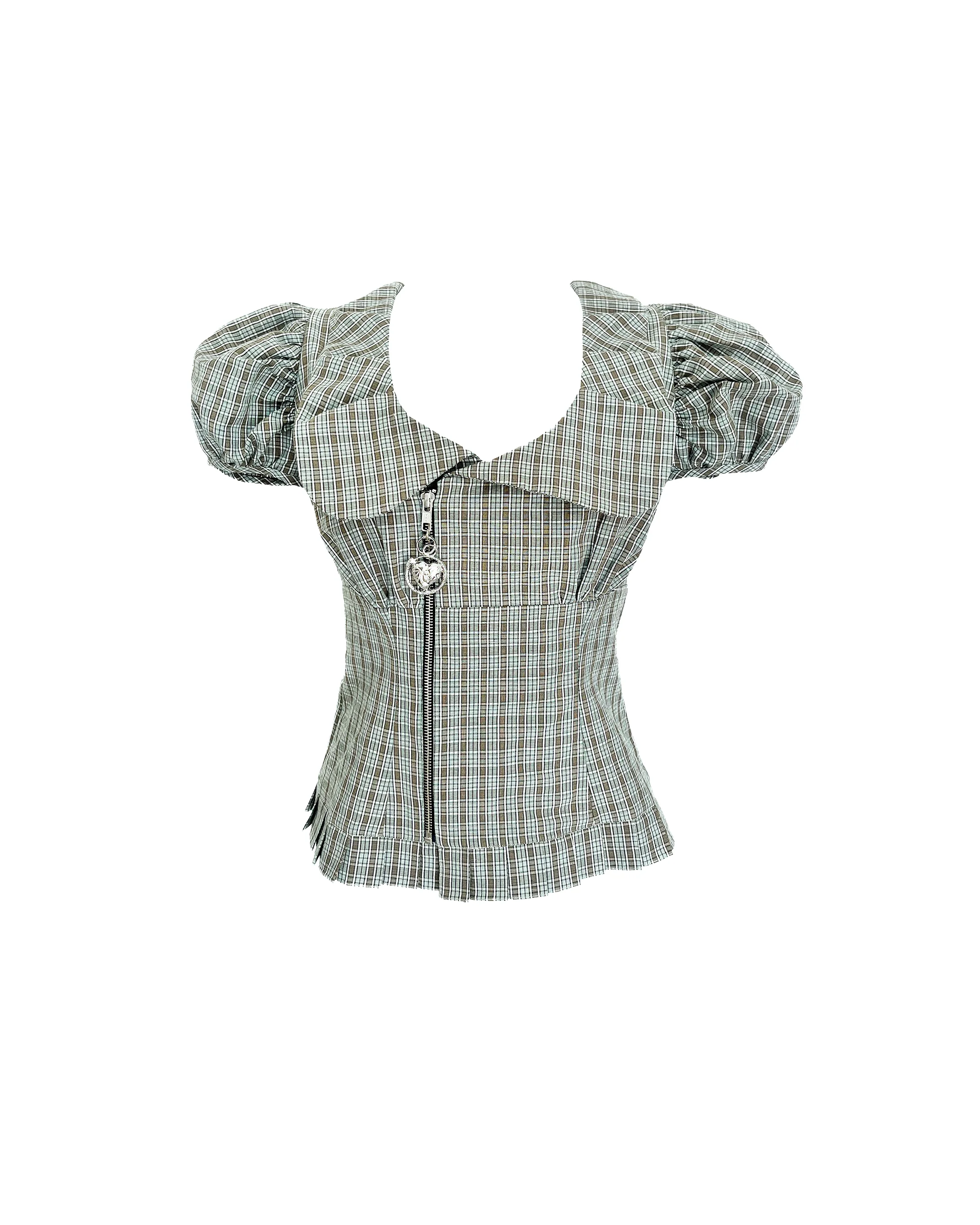 Spike Tartan Blouse - Image 4
