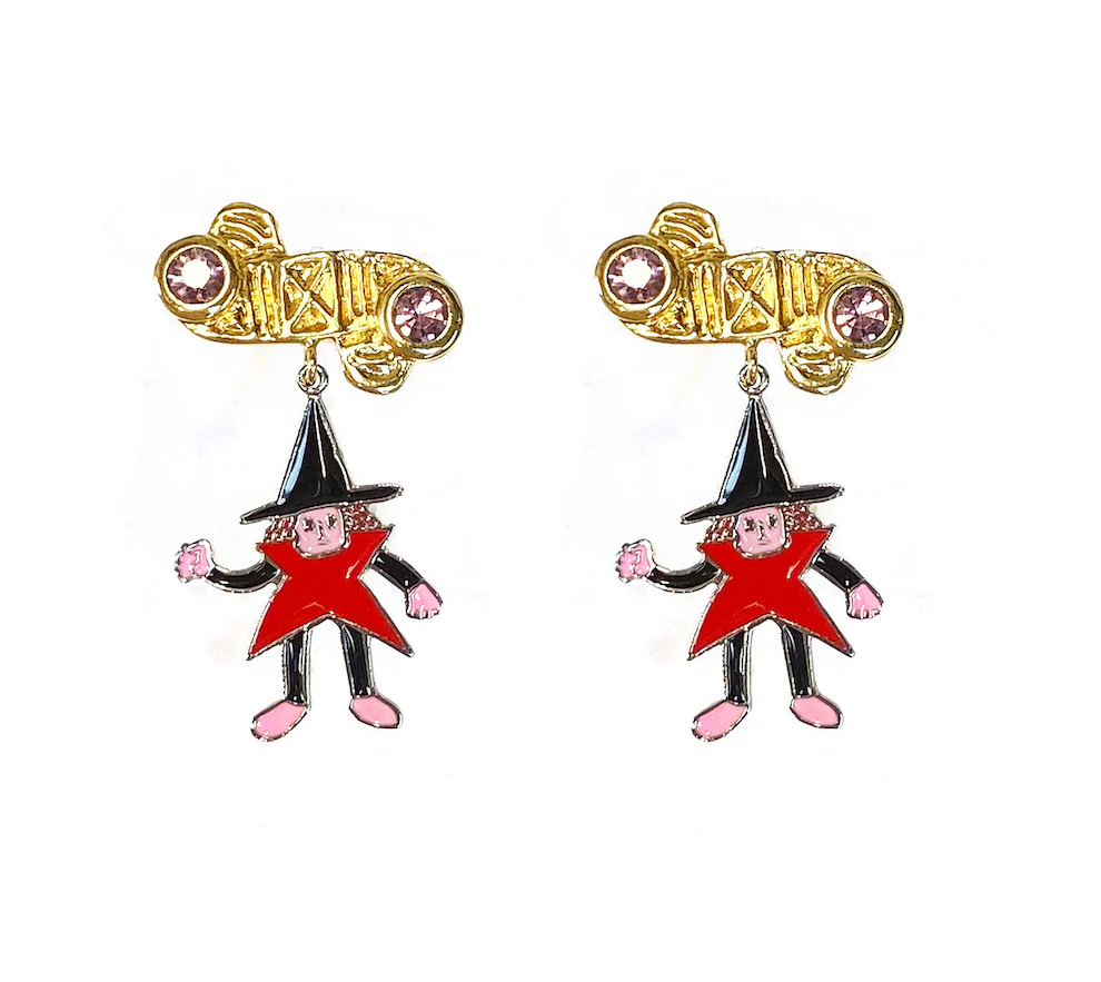 Star Girl Pendant Earrings