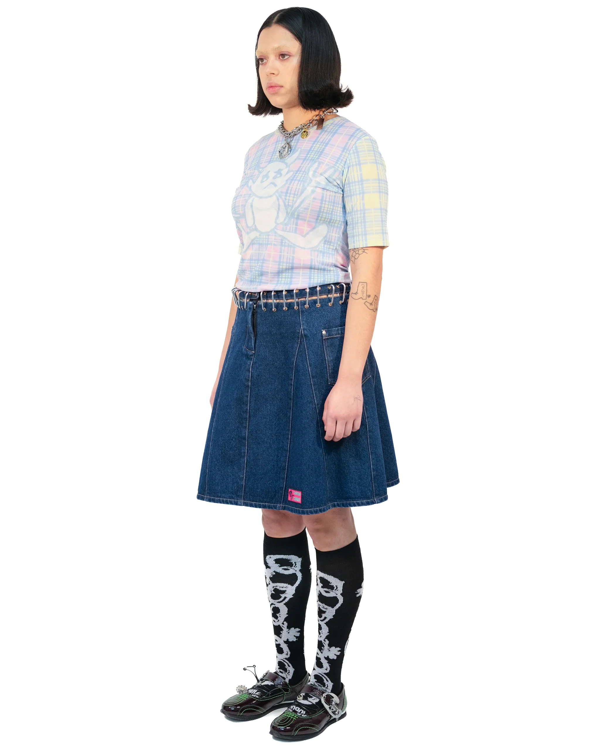 Tartan Devil Short Sleeve Mesh Top - Image 2