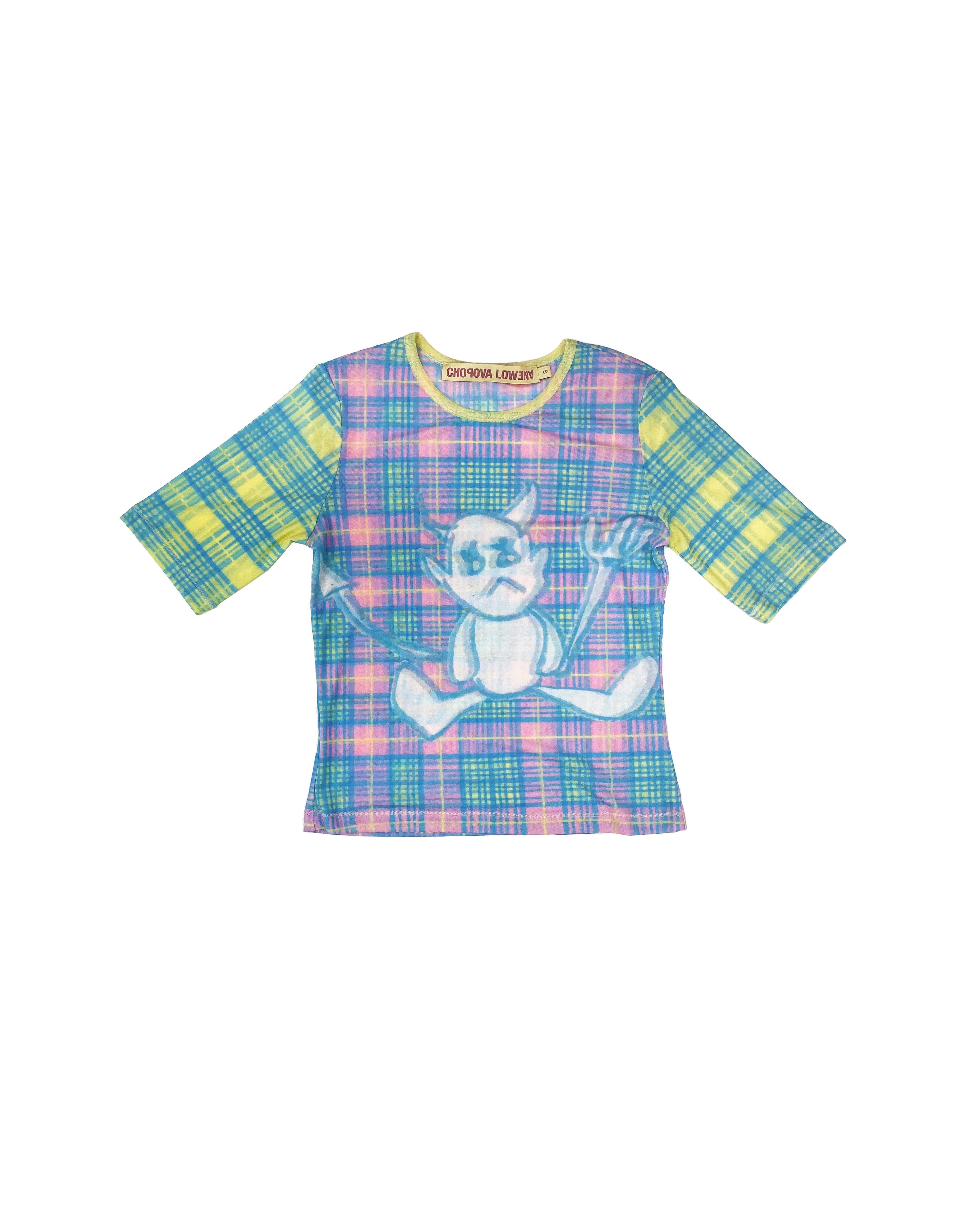 Tartan Devil Short Sleeve Mesh Top - Image 4