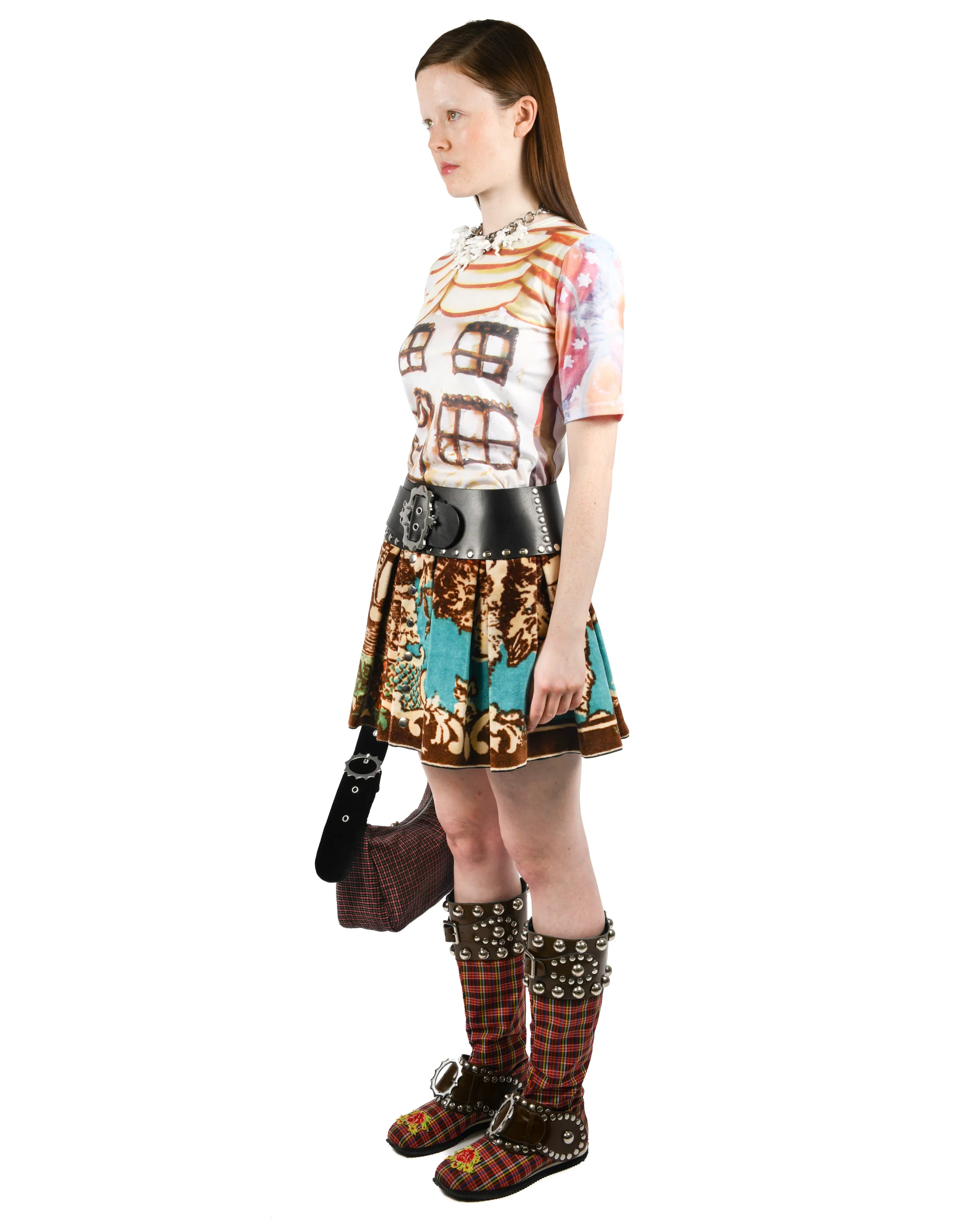 Velvet Mini Carabiner Skirt - Image 2